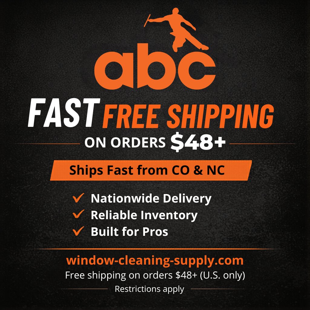 abcWindowSupply's tweet image. 🚚 Get fast FREE shipping on orders over $48! Stock up and enjoy quicker delivery from our warehouses in CO &amp;amp; NC. 📦✨ 

👉 Restrictions apply: window-cleaning-supply.com/free-shipping/ 

#Shipping #WindowCleaning #FreeShipping