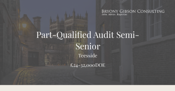BryonyGibson's tweet image. Job opportunity! Part-Qualified Audit Semi-Senior, £24-32,000DOE - #Teesside.