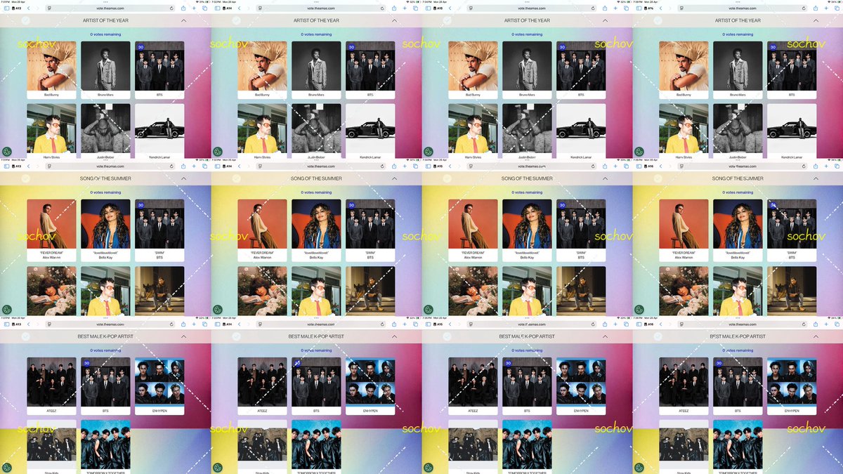 ใครเบื่อบิ้วโหวตละบ้าง ไม่ให้เบื่อเด้อ จะเอารางวัลให้นุบัง 23 เมล เช้คคค🌟✅ 😉🫶🏻🔥

✔️Artist of the year
✔️Song of summer
✔️Best male k-pop 

🗳 vote.theamas.com
✅️ โหวต 30 ครั้ง/สาขา/วัน/เมล
⏰️ ตัดรอบเวลา 13.59 น. 

#อาร์มี่ชวนโหวต #AMAs #BTS