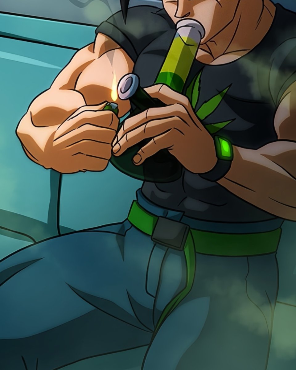Ultimate__Stone's tweet photo. Two bros enjoying 4/20 with smoke from both their Dimensions, Pierce and Stone being the biggest stoners in Homebase haha 👽 

Pierce OC belongs to pierceishigami22 on Instagram and artwork done by thamanpx on Instagram https://t.co/ygxixjdcMs