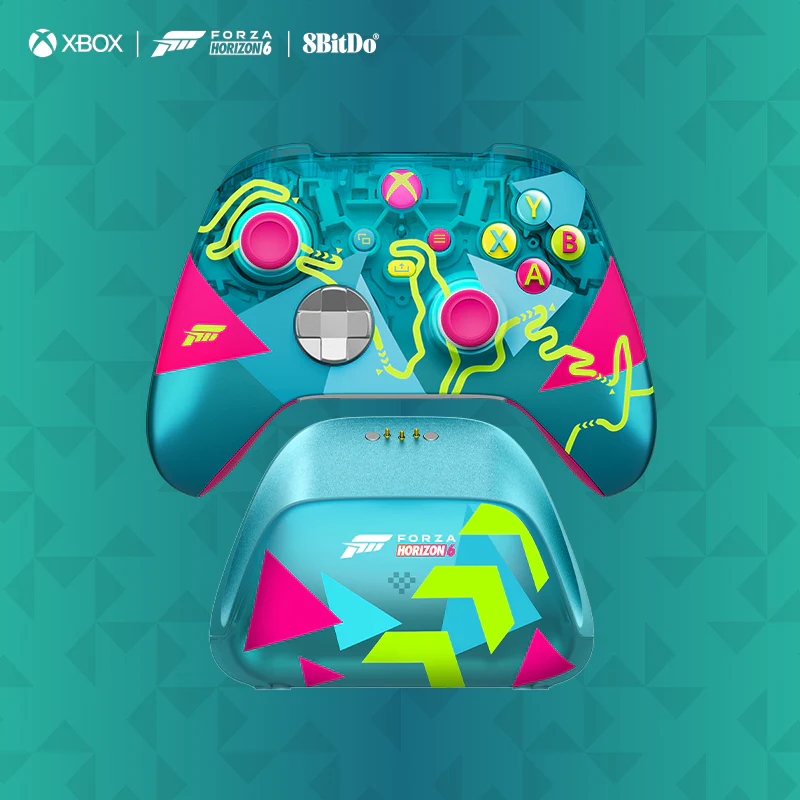 Wario64's tweet image. 8BitDo Charging Dock for Xbox Wireless Controllers – Forza Horizon 6 Limited Edition up for preorder on Amazon ($34.99) amzn.to/4dT6VaX #ad