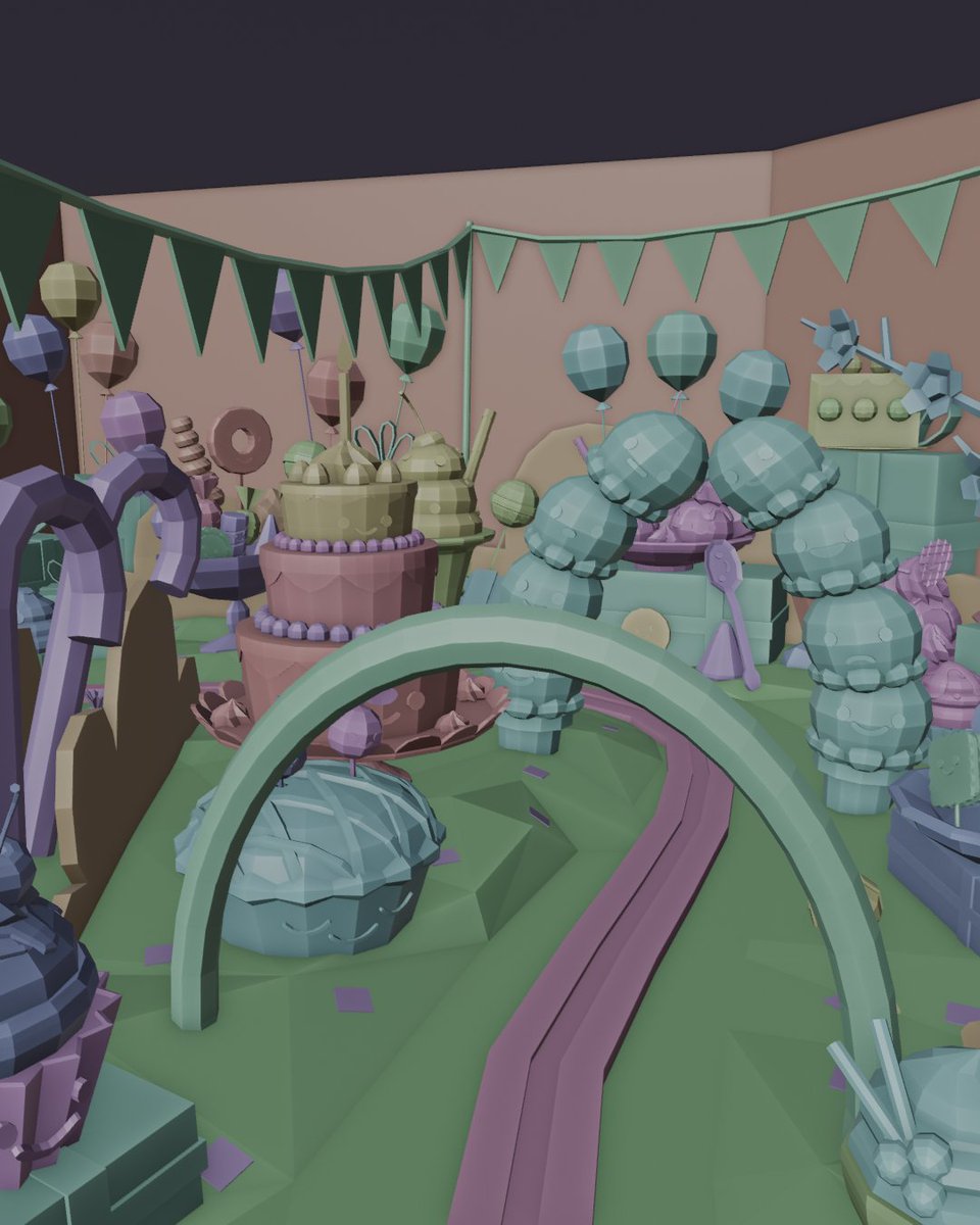 PaleozoicGames's tweet image. Floating treats... Soft colors... Endless motion...🍬✨ Candyland is one of our favorite rooms to build.
Experience it soon in Steam and Meta — Be part of the journey. Join Early Access!

#WIP #IndieDev #VR #CozyGaming #3DBlender