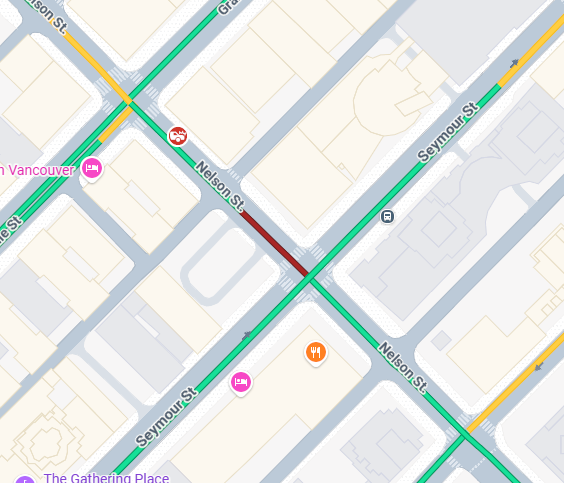 NewsRadioVAN's tweet image. 7:30
#Vancouver - Crash on Seymour and Nelson has the left lanes blocked both northbound and eastbound.