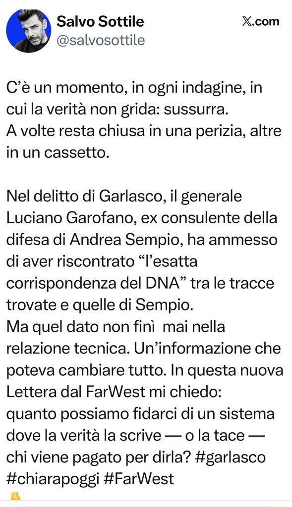 Caro e logorroico #Cataliotti, stamane  hai detto di nn essere fesso, e che sei certo dell'innocenza di Sempio. Quanto al fesso nn lo so, cmq c'è Posta per te! 🥴🥴🔥🔥🔥  👇👇#garlasco