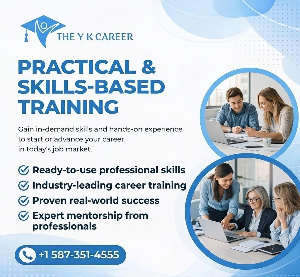 ykcollege's tweet image. Advance your career with The Y K Career! Professional Skills, Industry Training, Real-World Success &amp;amp; Expert Mentorship for today's job market. 

📞 +1 587-351-4555 

#SkillsTraining #CareerGrowth #YKCareer