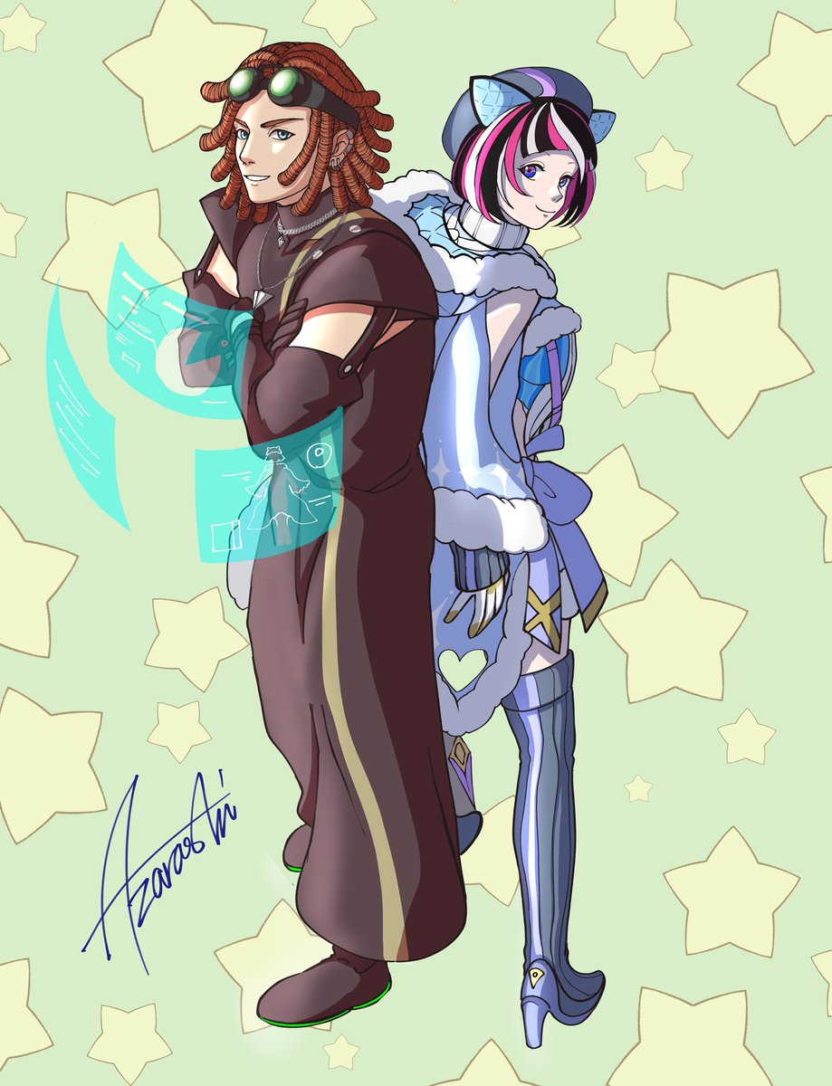 「博士と一緒」

プロフェッサー・ロア
銀織の雷使い(AS)

2人の関係性が好きです。
こちらの時層でのびのびと
過ごし続けられますように。
#アナザーエデン