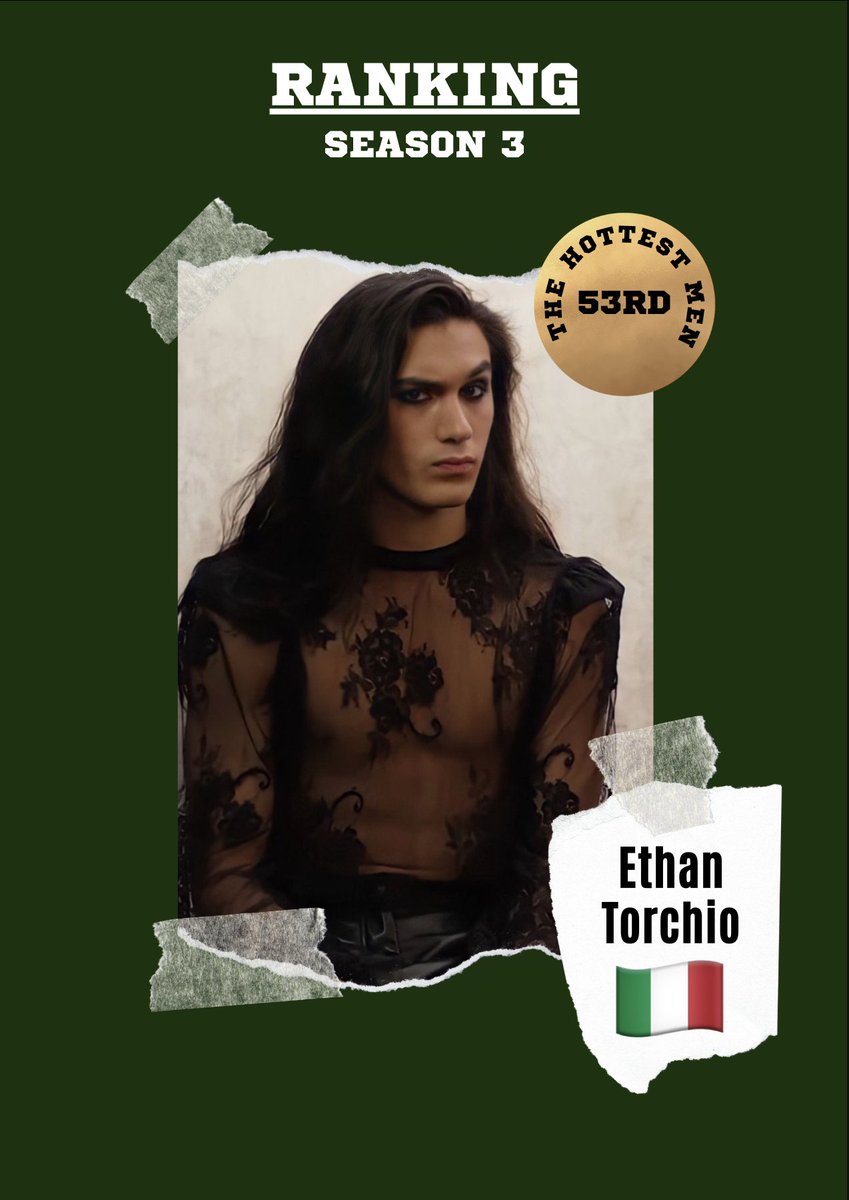 TheHottestRank's tweet image. Season 3 Ranking

53rd: Ethan Torchio

#Italy / 25 / Drummer / Instagram: ethaneskin

#EthanTorchio #TheHottestMen #TheHottestRank