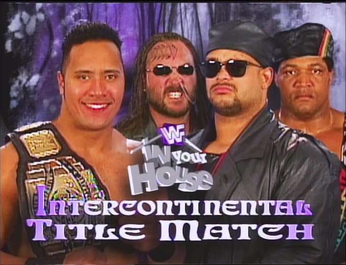 wrestle_hist's tweet image. 4/20/1997    

Savio Vega defeated Rocky Maivia by countout for the Intercontinental Championship at Revenge of the Taker from the Rochester War Memorial Auditorium in Rochester, New York.   

#WWF #WWE #RevengeOfTheTaker #RockyMaivia #TheRock #SavioVega #NationOfDomination