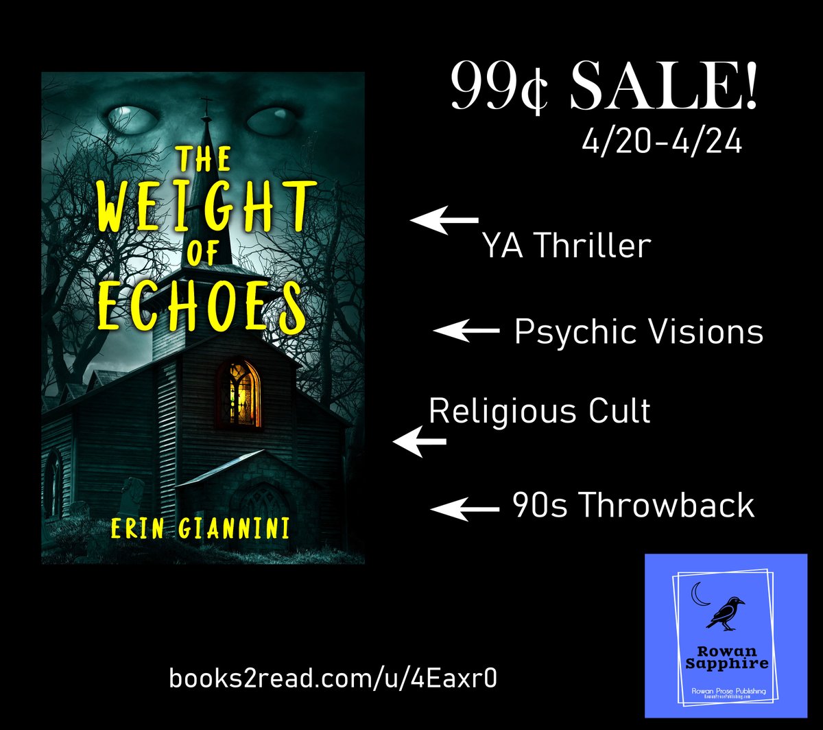 RowanProse's tweet image. Attention Horror, Thriller, and Fantasy readers! Rowan Prose has a HUGE spring sale. Get these titles for only $0.99 now! Hurry!
rowanprosepublishing.com/rowansapphire 

#urbanfantasy #suspensethriller #darkfantasy #YAthriller #99cents #ebooksale #booklovers