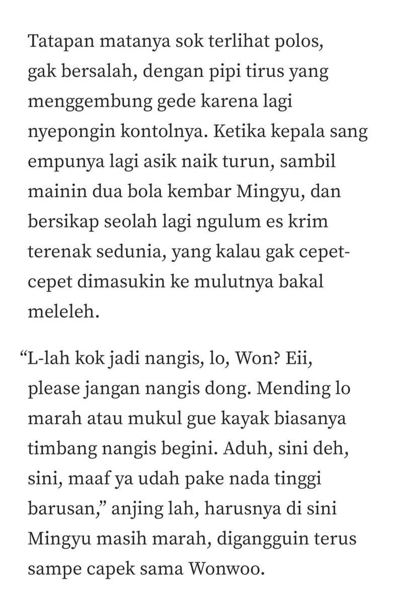 Ruiiji7's tweet photo. Brainrot au Minwon. 🔞
──Kewalahan ngadepin lonte binal.

Sequel : Dikerjain di depan temen.

Cw // Nswf story, minor dni. 🌚 https://t.co/1ITX24b41i