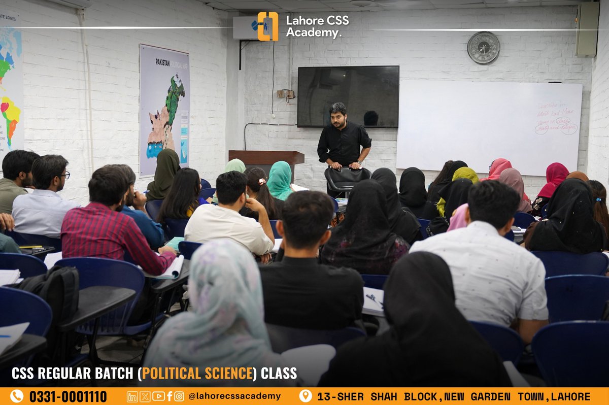 lahore_css's tweet image. CSS Regular Batch (Political Science) Class

📞 Register Now: 0331 0001110
📍 Lahore CSS Academy, 13 Sher Shah Block, Garden Town, Lahore

#LCA #CSS2027 #CivilServices #LahoreCSSAcademy #CSSFuture #CSSDreams #CSSExams #CSSCoaching #CSSTraining #CSSPreparation #CSSSuccess