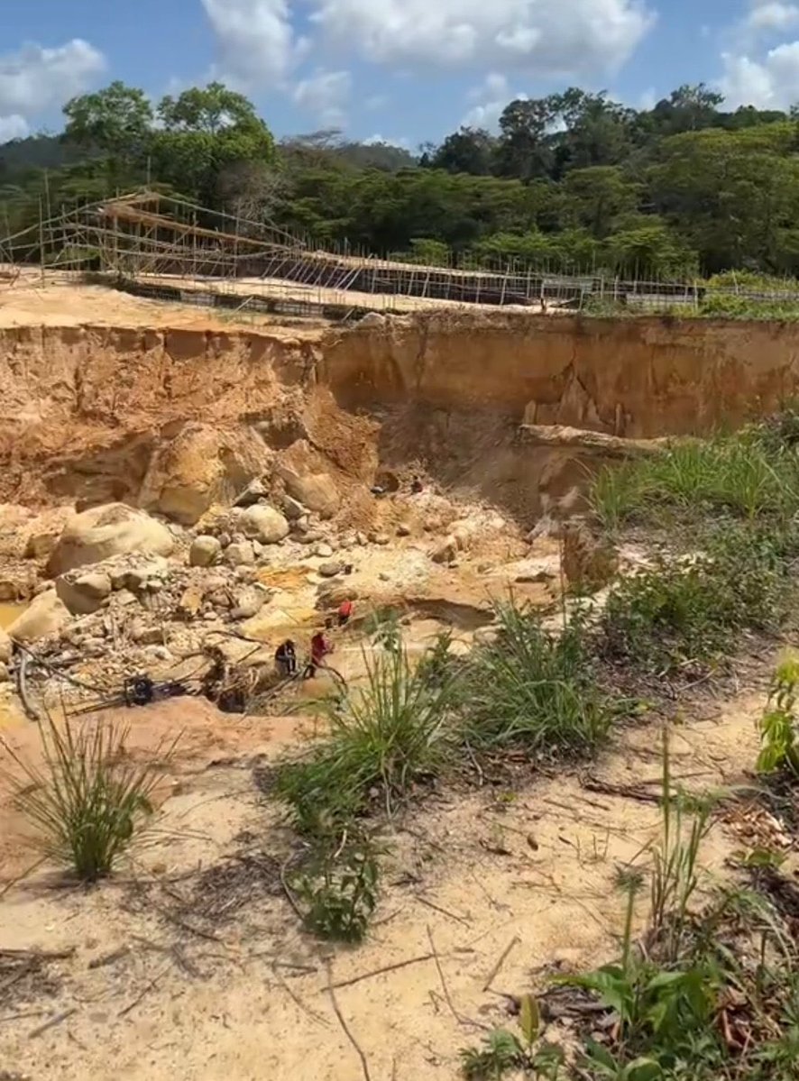 cheo070777's tweet image. Atencion #Venezuela 

Avanza la destrucción de bosques ribereños del río Supamo #edoBolivar bajo la mirada indolente de las autoridades civiles y militares al #SurDelOrinoco 

🎯 Sin voluntad política, el extractivismo aurífero ilegal no se detendrá, ni siquiera disminuirá vía