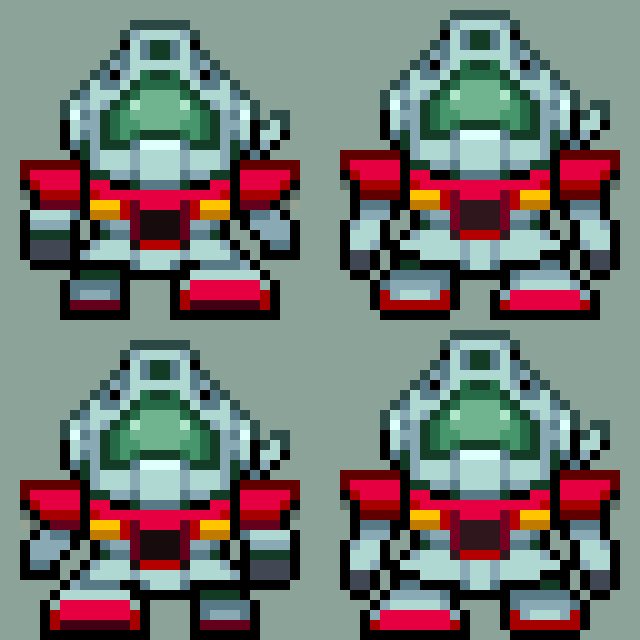 Cribbin_'s tweet photo. Gundam sprites redone 

#pixelart #pixelartist #ドット絵 #gundam https://t.co/DY0esDtayf