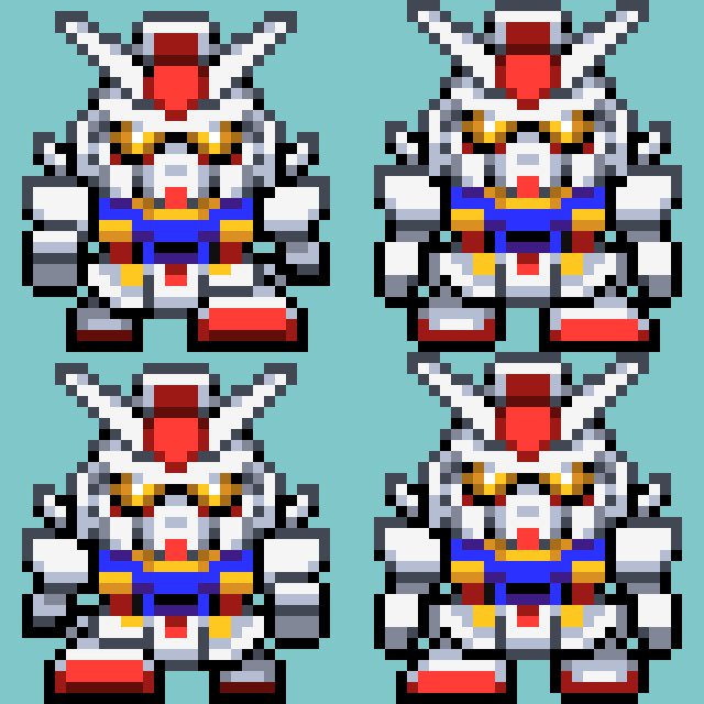 Cribbin_'s tweet photo. Gundam sprites redone 

#pixelart #pixelartist #ドット絵 #gundam https://t.co/DY0esDtayf