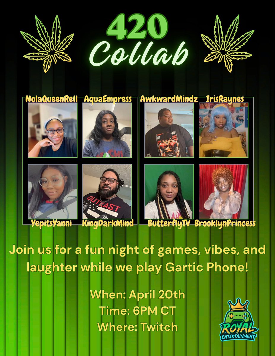 NolaQueenRell's tweet image. Tonight will be a night to remember! We’re going to bring a little chaos while playing Gartic Phone ☎️ 

We’ll start at 6:30pm CT instead of 6pm, but the vibes will be immaculate! I’ll be live on Twitch as well 🤞🏾✨

#streamer #gamer #royalent #bigcreatxr #vibes