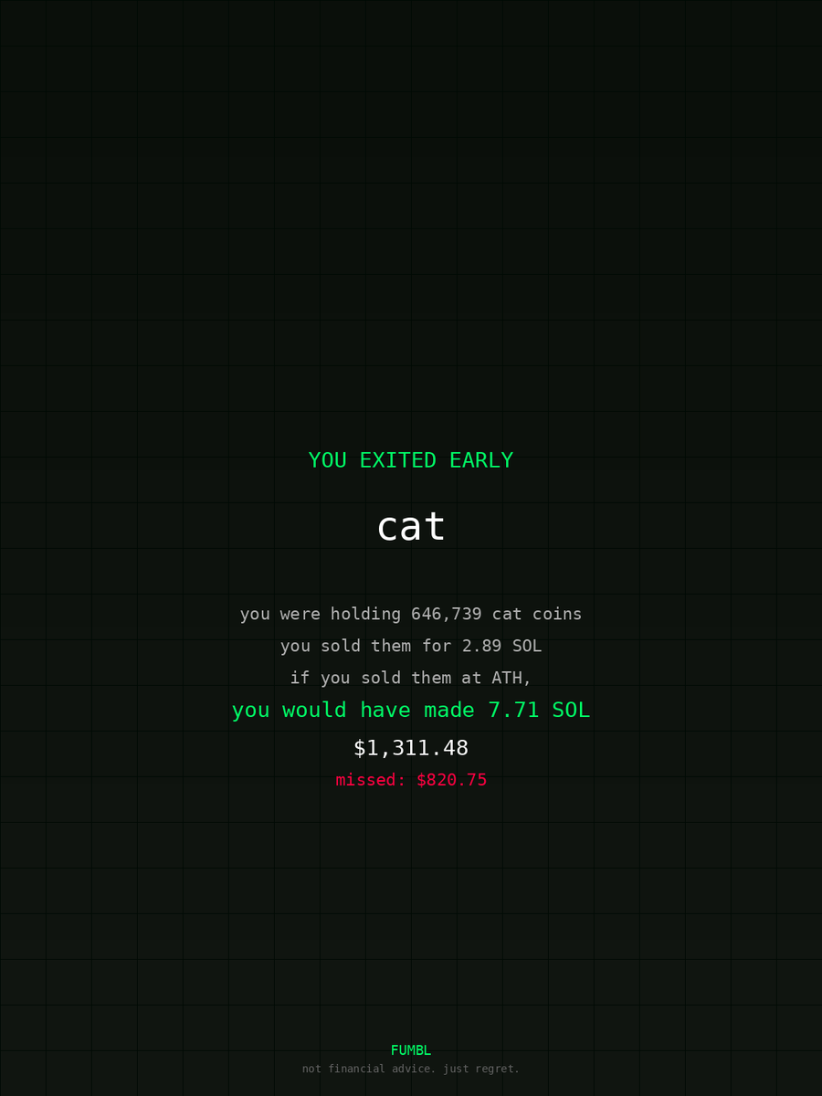 Furknnntahhtkin's tweet image. just checked fumbledbags.lol bro actually coulda had a fat bag on $cat 

BiandPgmhfXJEFzDMbiNZENnjvFF6vRYLgVwgSgQpump
#solflare 
#blog