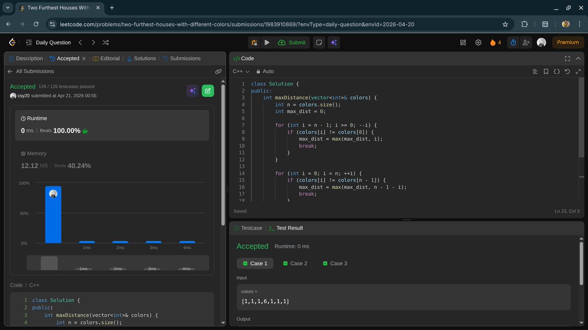 the__csy20's tweet image. #Day4 of Grind:

-leetcode POTD

#DSA #LeetCode