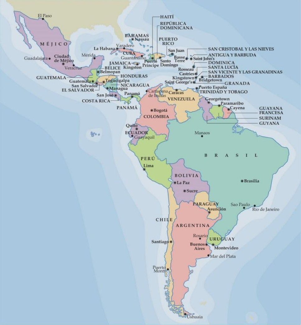 BLuvua's tweet image. Culture Générale. Les Pays de l’Amérique Latine: Brésil, Argentine, Colombie, Pérou,Chili, Uruguay, Venezuela, Équateur, Bolivie et Paraguay @CybelleFuraha