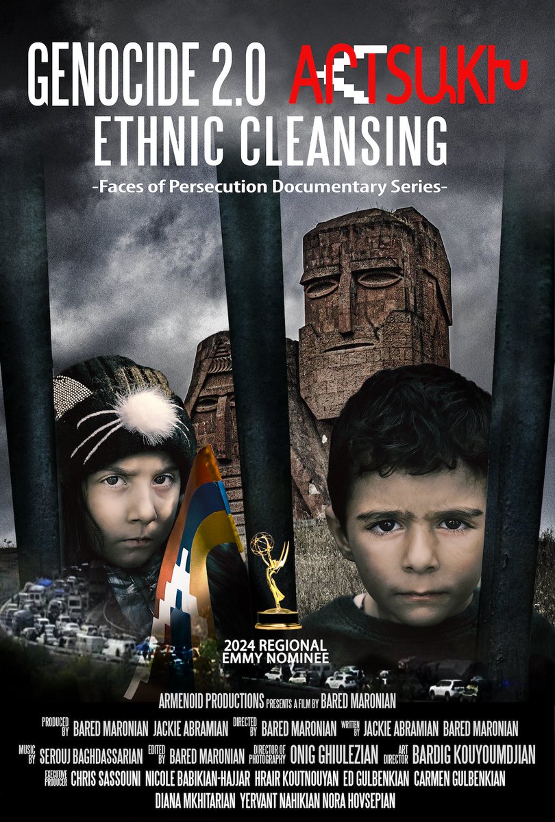 BaredMaronian's tweet photo. Film Professor Roger Rawlings will be sharing our Emmy-nominated short film, "Genocide 2.0," with his students at Palm Beach State College this week. The film documents the forced displacement of the entire Christian population of Artsakh (Nagorno-Karabakh) in 2023. This has a special meaning to me, as this week marks the 111th anniversary of the Armenian Genocide. Having this work studied by the film department is a vital opportunity to discuss the power of documentary in capturing and exposing crimes that are too often overlooked or conveniently swept under the rug.
