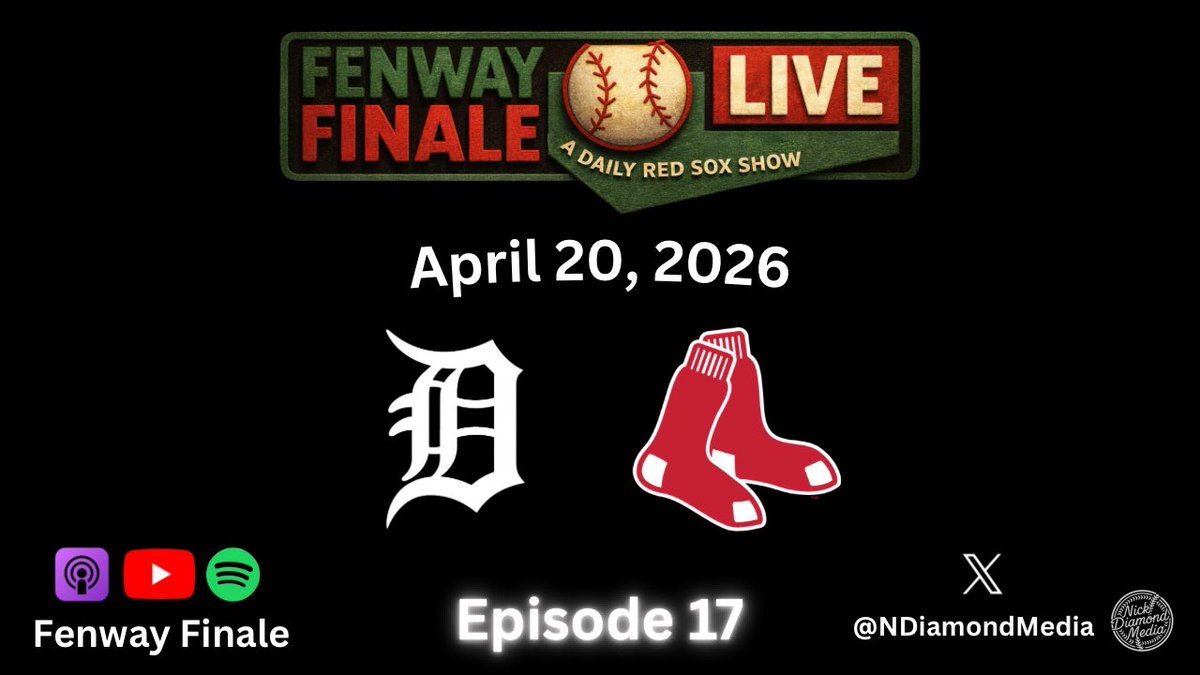 Fenway Finale Live tonight at 8:00!

We will be breaking down everything from this weekend’s series split against the Tigers, including the first walk-off win of the year and a Patriots’ Day victory.

Join us live and interact by asking questions and sharing comments to be