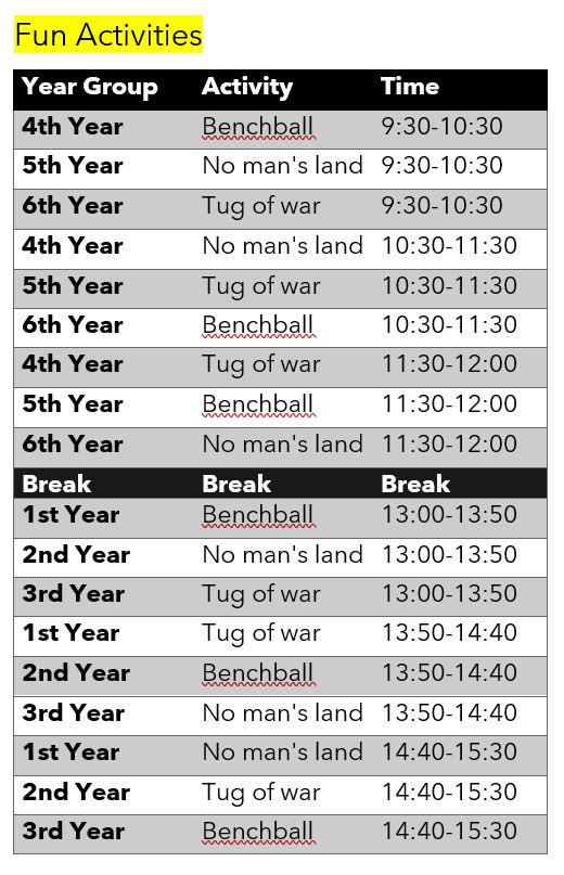 VirCollege's tweet image. SPORTS DAY

The images contain information about tomorrow’s sports day. 
You can sign up at the events.

Bring the fun 😊

#community #care #respect #equality