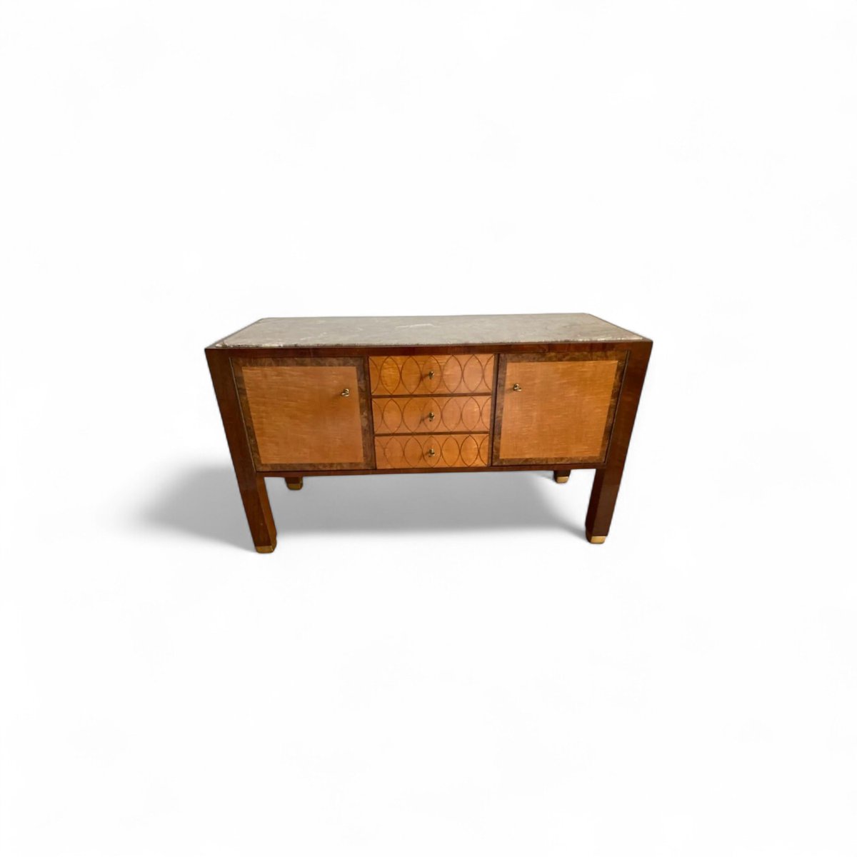 qudelski's tweet image. Art deco sideboard/ca.1935/badi veneer, jatoba, brass, marble/Dresden #artdeco #architekturawnętrz #interiordesign mebleartdeco antiques design dizajn decorative decorativearts fineart