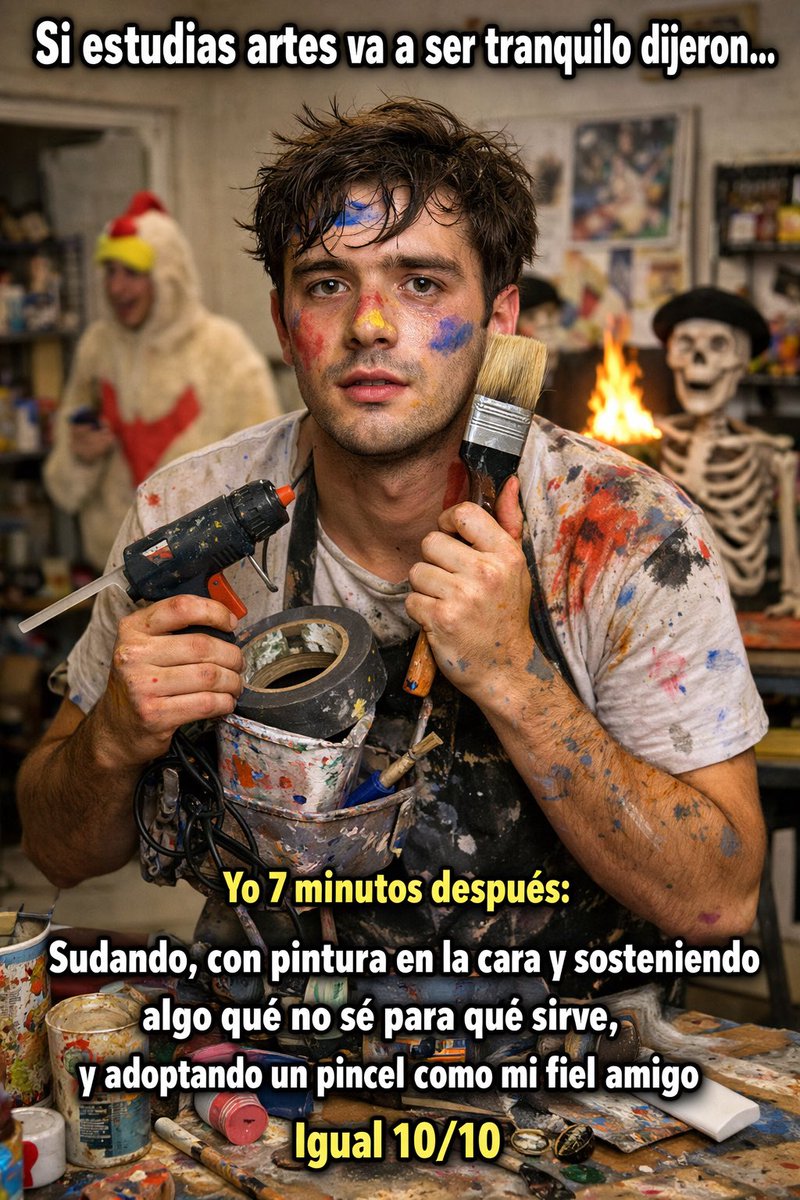 Centroarteria's tweet image. esto claramente es parte del proceso  
(no sé de cuál)
#humor #arte
