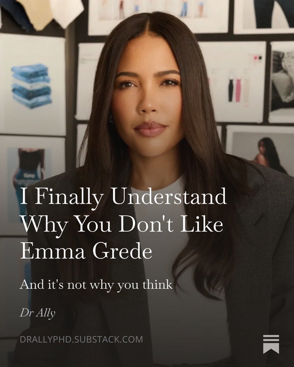 AllycinHicks's tweet image. I finally understand why people respond the way they do to Emma Grede. She makes people uncomfortable. She challenges how we see women, mothers, and leaders. Head over to my Substack for the full article. #emmaGrede #selfawareness #mindset #womanhood #psychologyofwomen