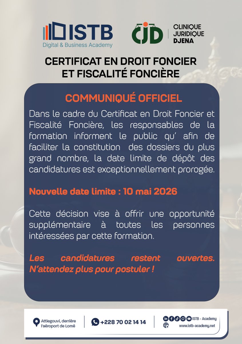 Clinique Juridique Djena - CJD tweet media