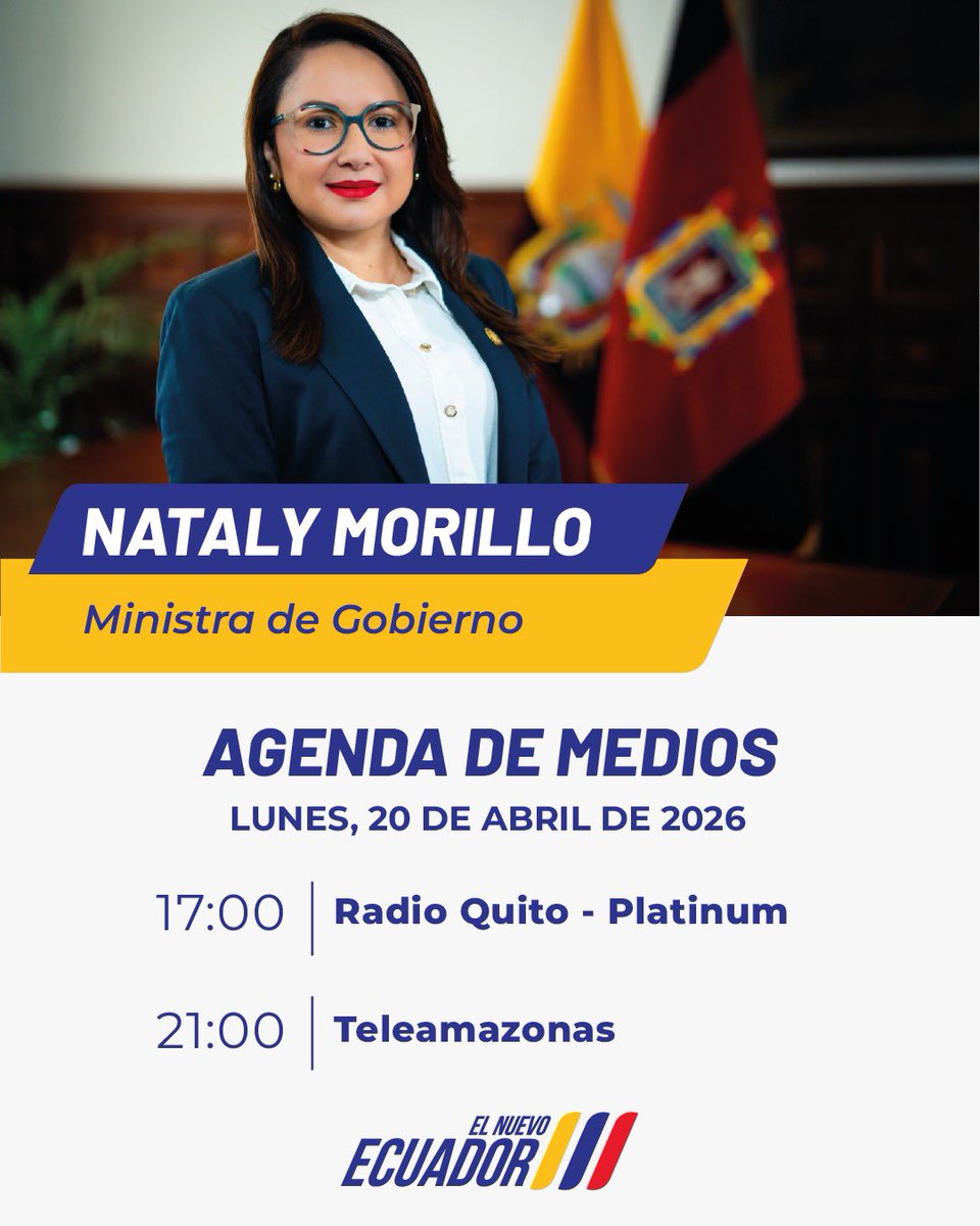 Ministerio de Gobierno Ecuador tweet media