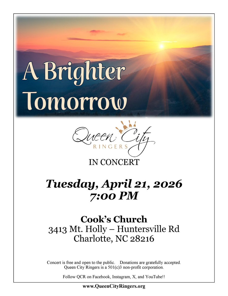 QueenCityRinger's tweet photo. Concert #3 is tomorrow night! We hope to see you there!! https://t.co/gn5NDG1ItT
