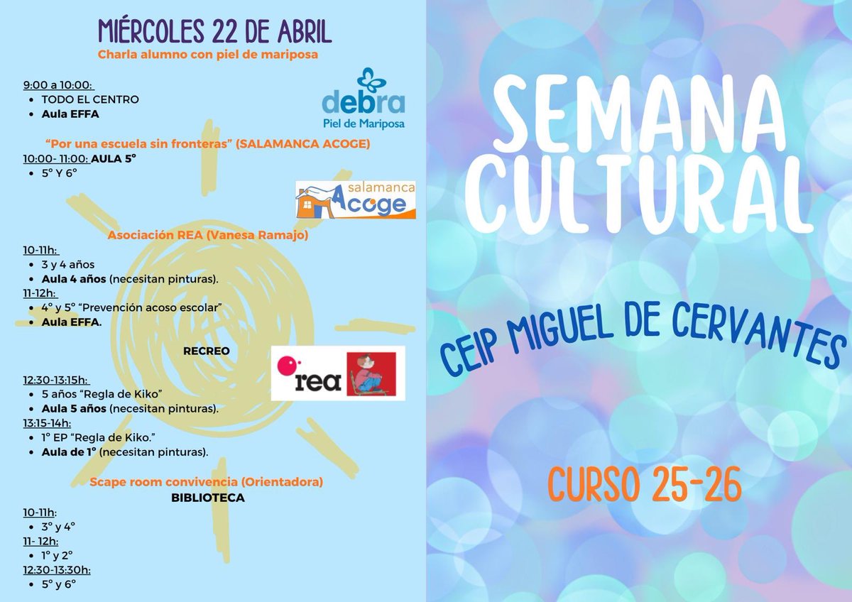 CFIESAleng's tweet photo. Esta mañana han comenzado las Jornadas Culturales: Celebrando nuestras culturas en el @MidecerGuijuelo 🎉🎉🎉 actividad que forma parte de la Experiencia de Calidad que trabajan este curso “Un viaje entre culturas”
@cfiesalamanca #formaciónCyL https://t.co/TR142pHU9R