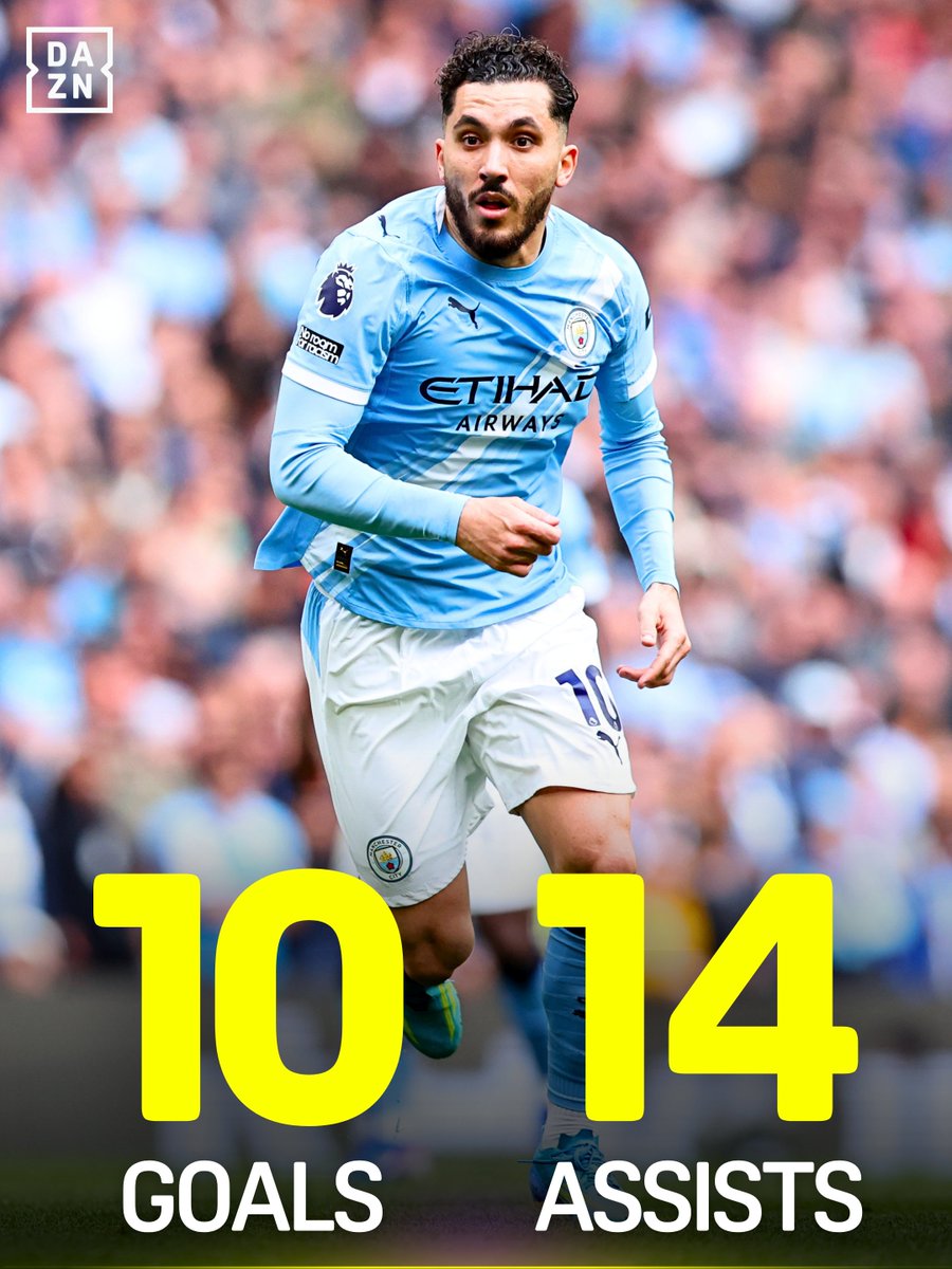 DAZNFootball's tweet image. 🔟+ Goals &amp;amp; 🔟+ Assists?

Rayan Cherki stands ALONE as the only Premier League player to reach these numbers in all competitions this season 🪄

#PremierLeague | @DAZNFootball | @DAZN_FR | #Cherki | #ManCity