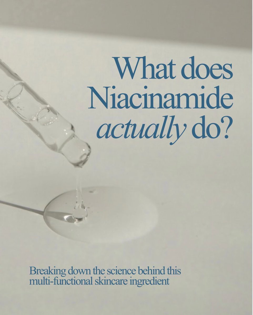 DermMedGroup's tweet image. Niacinamide is everywhere—but find out what it’s really doing for your skin.

It’s one of the few ingredients that works for almost everyone—acne-prone, sensitive, or barrier-damaged skin.

#niacinamide #skincare #dmgnc #skincareingredients