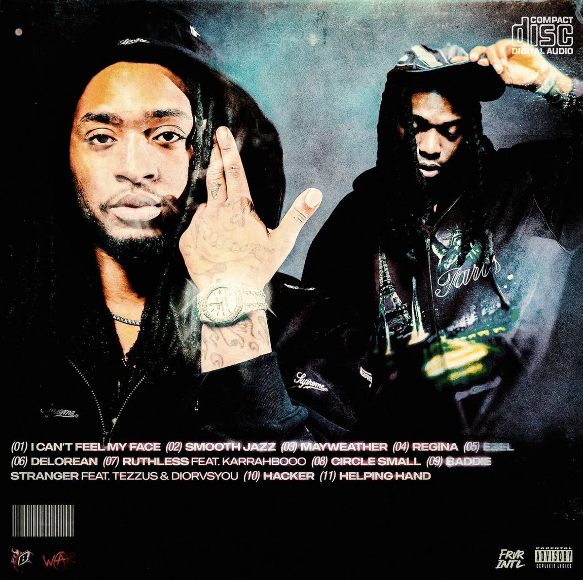 WARHOL &amp; B6 - I CAN’T FEEL MY FACE (ALBUM) 💿

FRIDAY 🚨