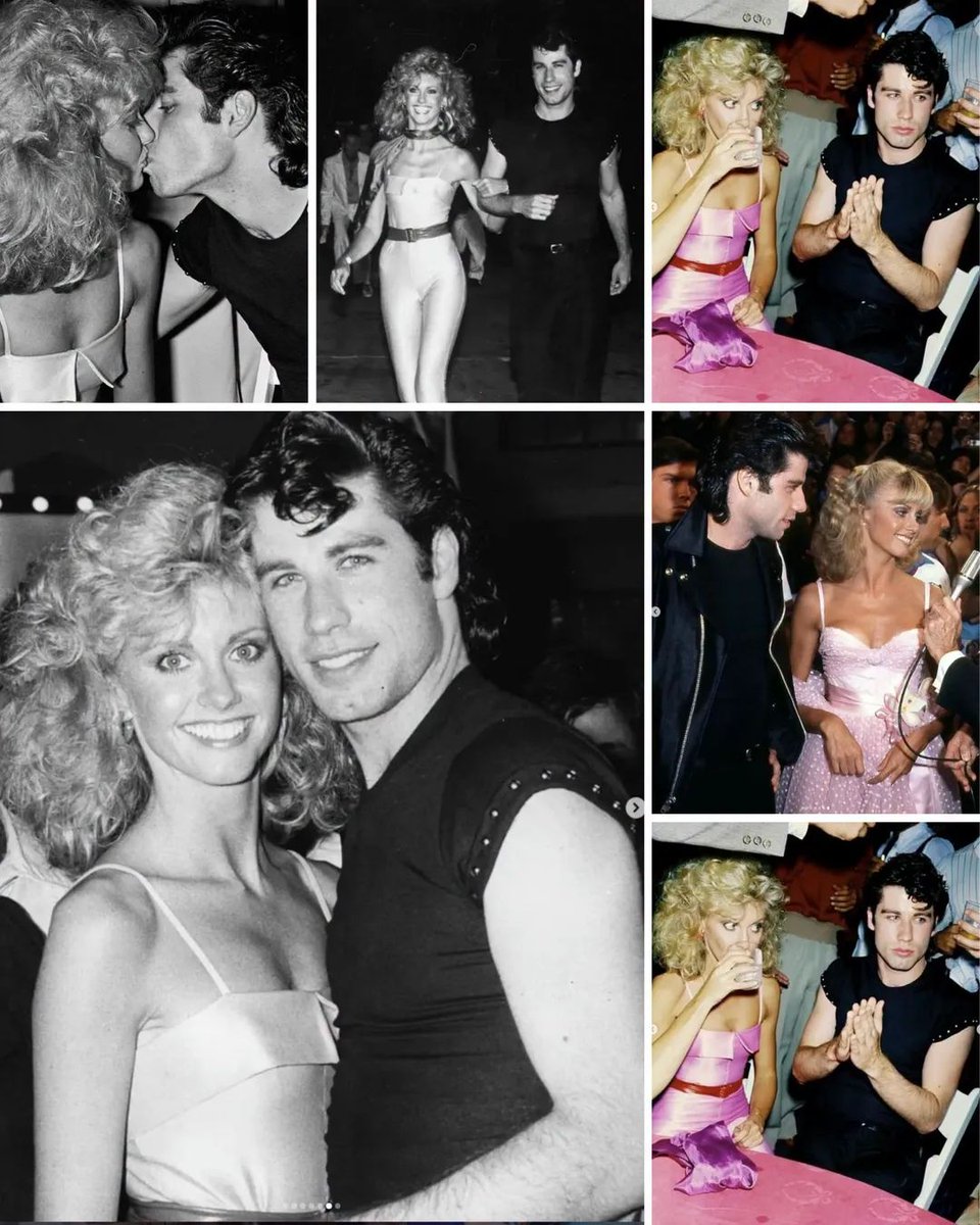 landofthe80s's tweet image. John Travolta &amp;amp; Olivia Newton-John at the premiere of Grease (1978) #nostalgia