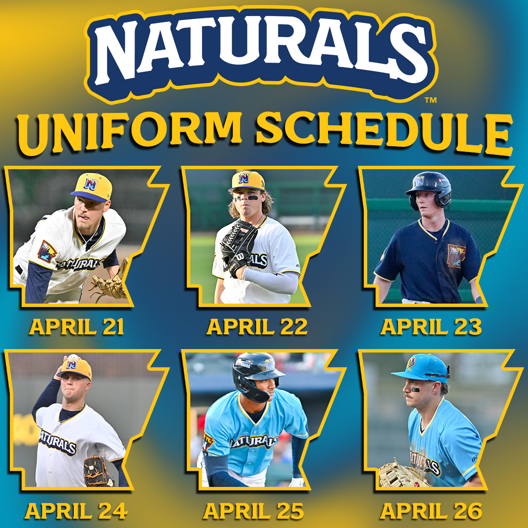 Rockin' the same uniform lineup as Opening Week 😤

The six-game series against the Wichita Wind Surge (Double-A Minnesota Twins) begins Tuesday night at 7:05pm. #GoNats #NWAvsWCH #ArvestBallpark