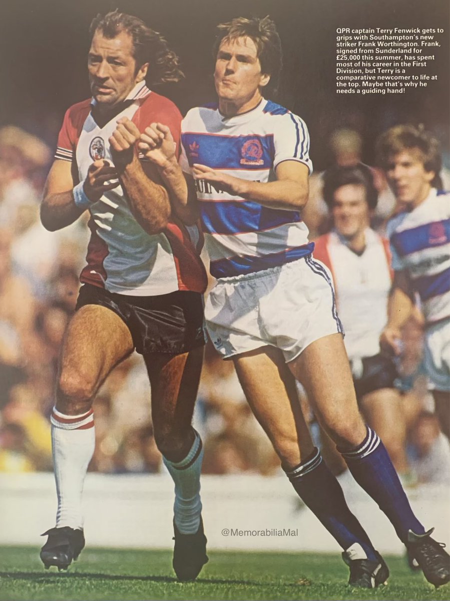 MemorabiliaMal's tweet image. Frank Worthington vs Terry Fenwick
Shoot magazine 1/10/83
#SaintsFC #QPR
