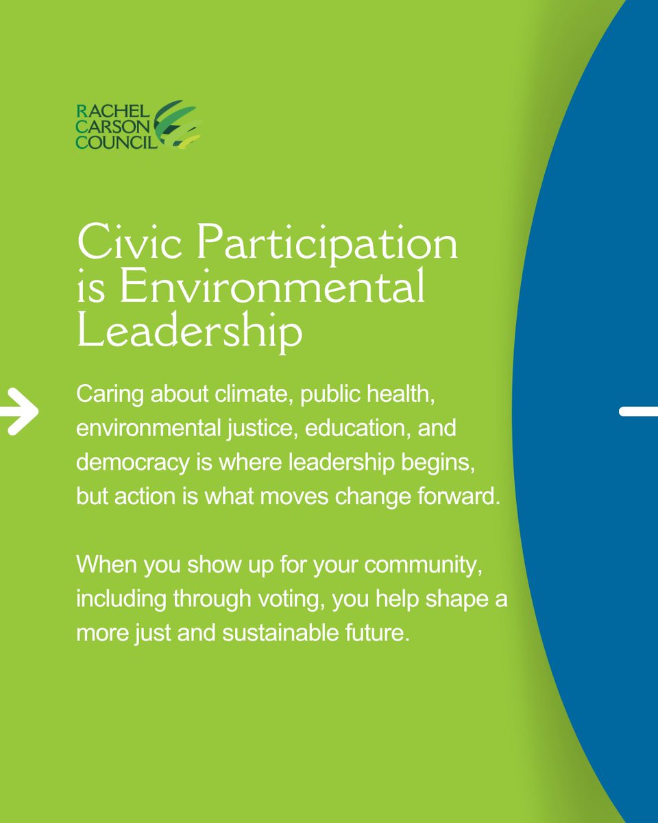 RachelCarsonDC's tweet image. Voting isn’t just a political issue, it’s an environmental one. 

Our Voter Toolkit offers clear, nonpartisan guidance on how, when, and where to vote, plus resources to help you share that information with your community: rachelcarsoncouncil.org/voter-toolkit/ 

#RCCVotes #GetOutTheVote