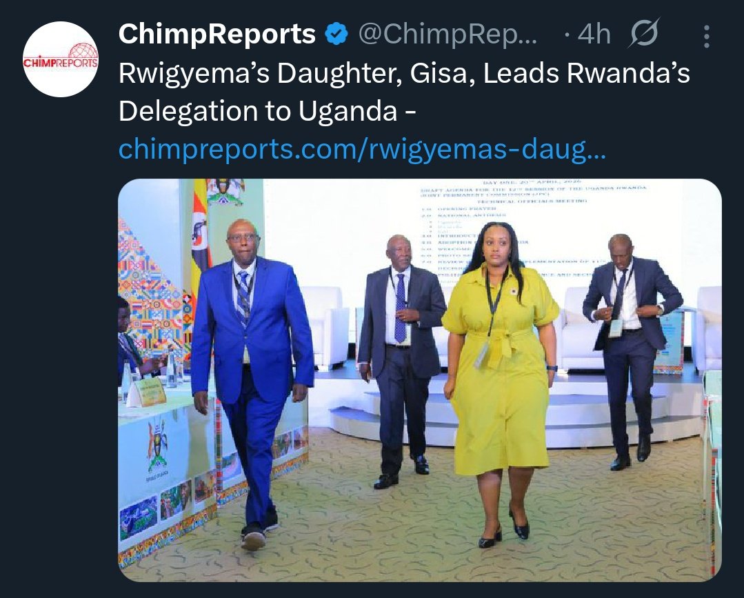 FilsDeBoncoeur's tweet image. Many Ugandans were overwhelmed seeing @gisa_teta leading the #Rwanda's delegation during the 12th Joint Permanent Commission in Kampala, Uganda 🇺🇬 .

Teta Gisa is a daughter of the late Maj. Gen. Fred Gisa Rwigyema a Hero of both countries, Rwanda 8, Uganda 🇺🇬 and Mozambique 🇲🇿.