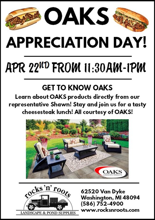 rocksnroots's tweet image. 🎉CHEESE STEAK PARTY!🎉 
Join us April 22nd from 11:30am-1pm for a delicious cheesesteak lunch courtesy of our #oaks representatives Shawn &amp;amp; Shane! 🥪 It's the perfect time to stop in and ask questions on #pavers &amp;amp; #walls 🏠Be sure to come hungry! 😋
#landscape #hardgoods #patio