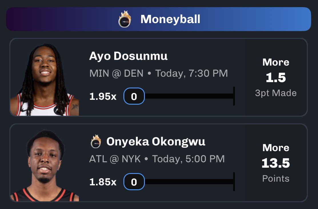 MailManLockz's tweet photo. Chalkboard NBA POTD📫

Ayo Dosunmu ⬆️ 1.5 3PTM
Onyeka Okongwu ⬆️ 13.5 Points

Using the brand new Moneyball promo💰

Code MAILMAN on CB for 100% Match up to $100 + a FREE SQUARE⤵️
https://t.co/u0SmP45ixo…

Drop a ❤️ if tailing https://t.co/jgr2dpLhkH