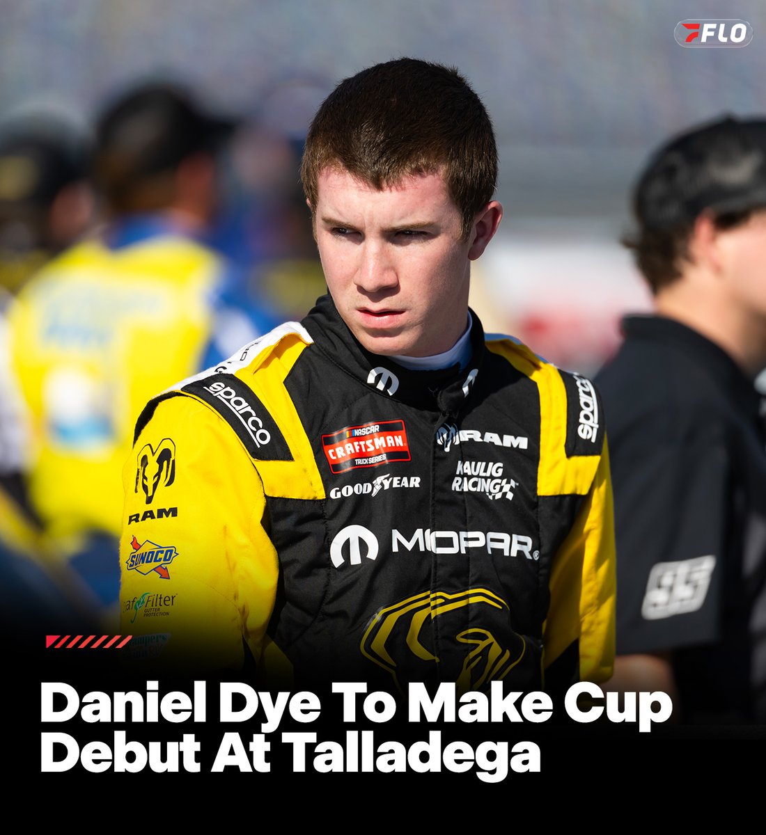 FloRacing's tweet image. 𝐍𝐄𝐖𝐒: @danieldye43 will make his #NASCAR Cup debut at @TALLADEGA in the first of four races with @teamlivefast.