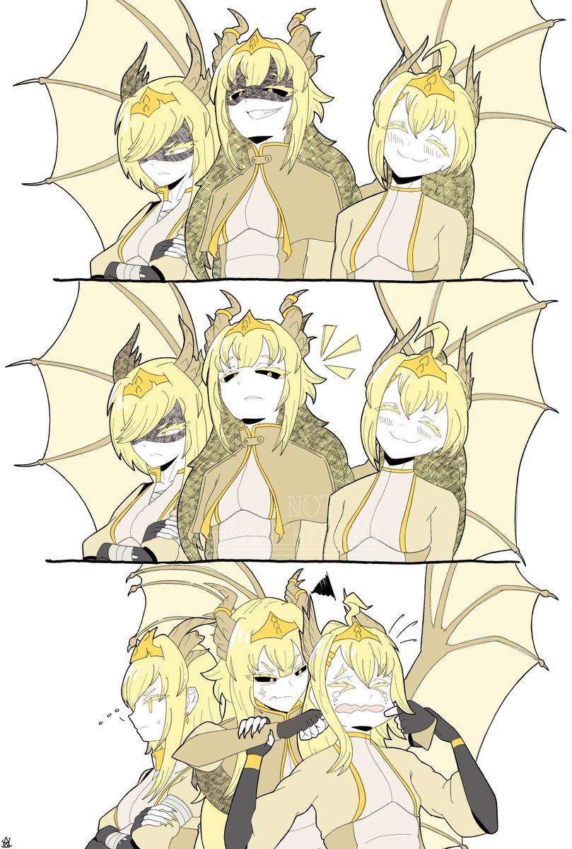 When you're being trying to act threatening but sis is actin whimsical.

#ゴジラ #Godzilla #gijinka #rkgk