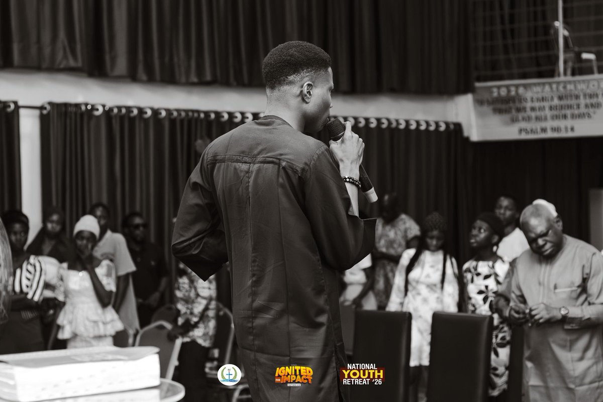 ChurchGiaem's tweet photo. Minister Eniola Adetunji at the National Youth Retreat “Ignited For Impact” carried an atmosphere that words can hardly explain. Through every song and every note, hearts were lifted, spirits were renewed, and something deep within was awakened.

#NYR26
#GIAEM
#IGNITEDFORIMPACT https://t.co/p8ispCZZk7