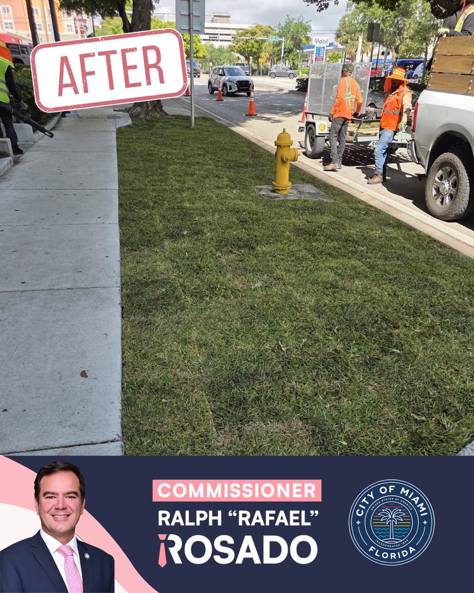 ralphrosado305's tweet photo. When one street improves, the whole neighborhood feels it.
Â
#MiamiMakeoverMondayâ¨â¨Email requests to D4@miami.gov or call (305) 250-5420
Â
...
Â
Cuando una calle mejora, todo el vecindario lo siente.
Â
#MiamiMakeoverMonday
Â
EnvĂa tus solicitudes de mejoras a D4@miami.gov o llama al (305) 250-5420