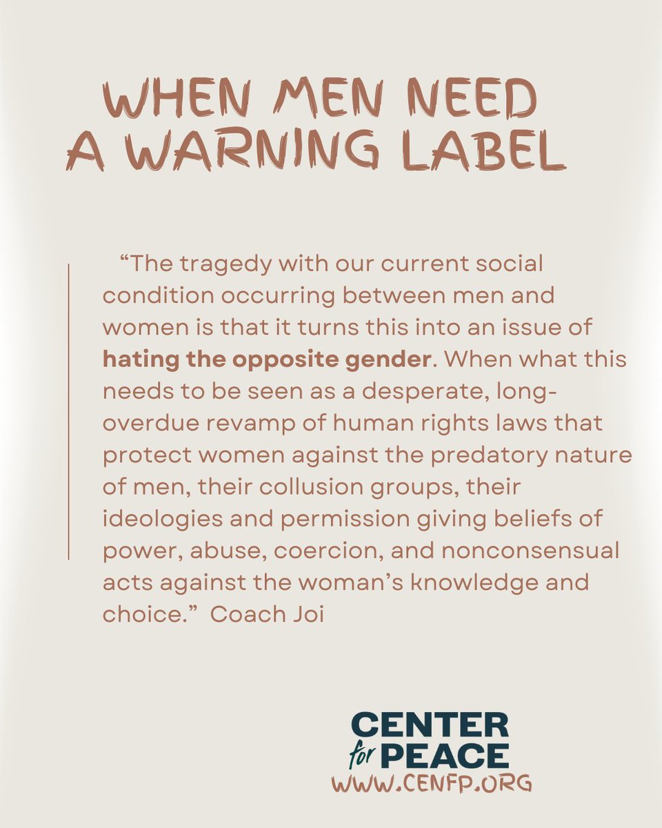 coach_joi's tweet image. Do men need a warning label and how to have this serious conversation without defaulting to contempt. #abuse #targetedpartnerabuse© #coercivecontrol #oppressionofwomen #genderbasedviolence #cenfp