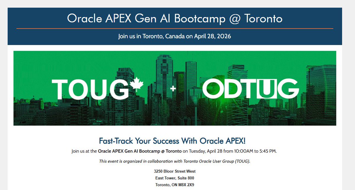 Oracle Developer & Technology User Group (ODTUG) tweet media