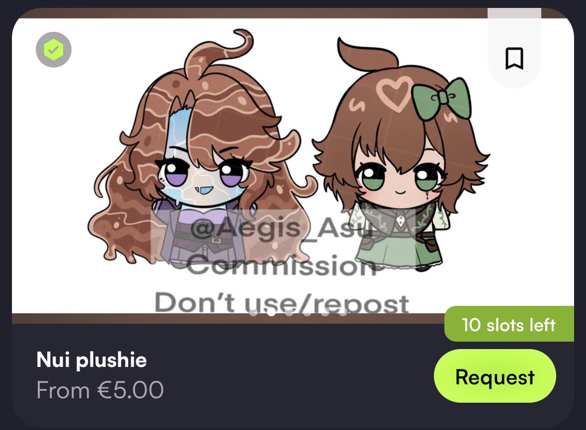 Nui slots are Open again on VGen!
Get your own personal plushies now :3
Link in comments!