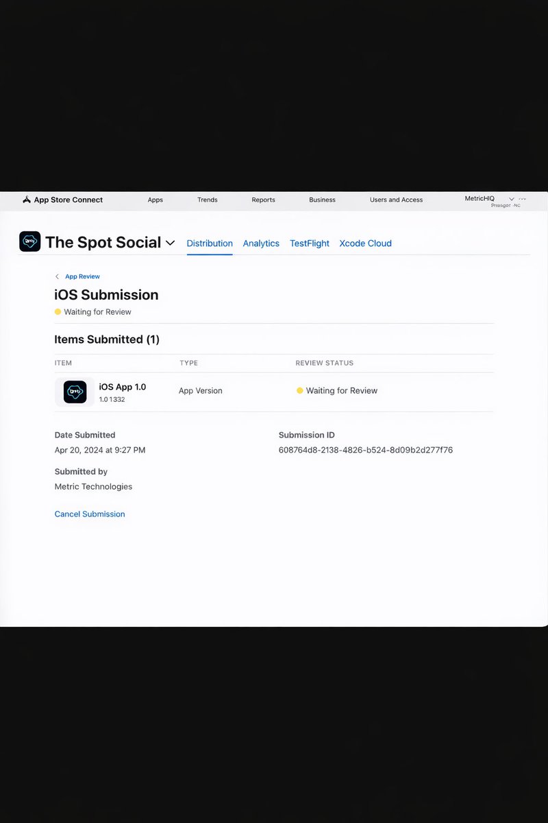2 years ago this was just an idea.

Today… we officially submitted The Spot to the App Store. 🔥

Countless pivots, late nights, and lessons later, it’s finally real.

Next stop: launch 🚀